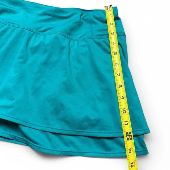 Teal Athleta Skort with Built-in Shorts & Stretchy Waistband Size S Tennis Golf - Picture 7 of 8